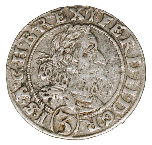3 krajcary 1628 Ferdynand II Habsburg Śląsk Wrocław