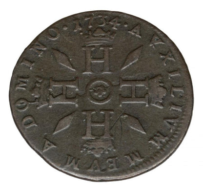 1 pezzetta 1734 Honoriusz III Grimaldi Monako