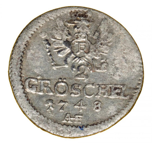 2 greszele 1748 Fryderyk II Wielki Śląsk Wrocław