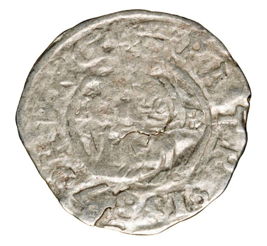 Denar 1587 Rudolf II Habsburg Węgry Kremnica