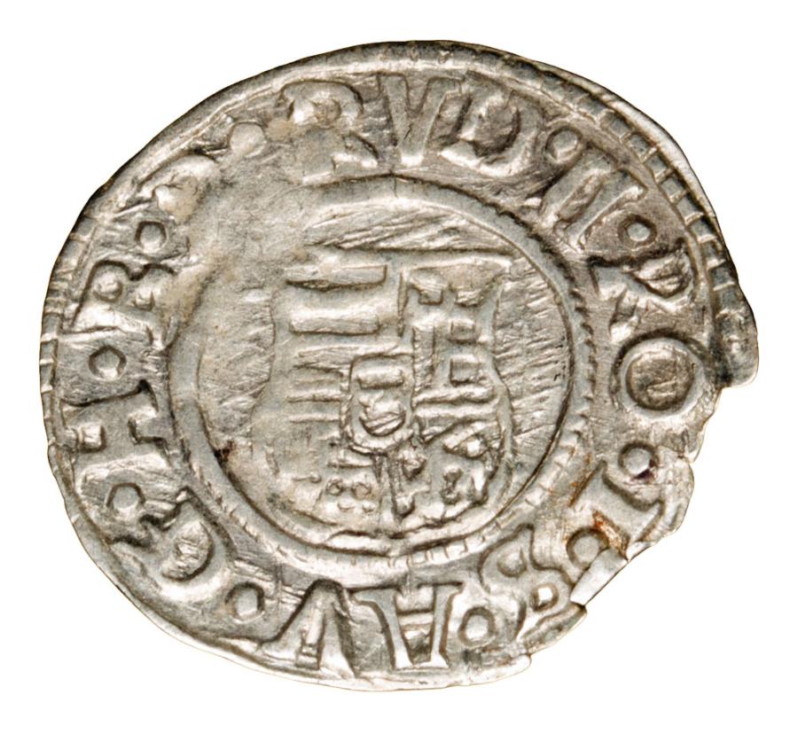 Denar 1594 Rudolf II Habsburg Węgry Kremnica
